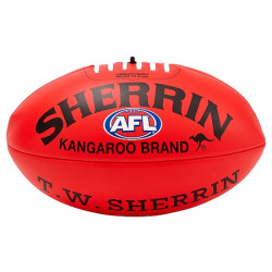 Ballon de foot australien Sherrin AFL - Cuir Kangaroo Brand officiel